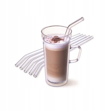 RURKA SZKLANA SŁOMKA KRZYWA EKO 23 CM 6 SZT SIMAX