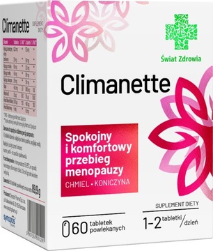 CLIMANETTE 60 tabletek MENOPAUZA CHMIEL KONICZYNA