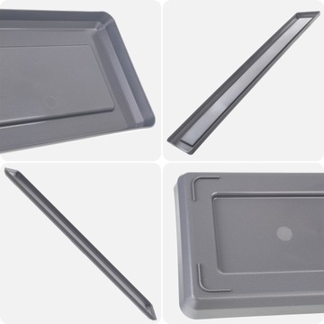 ПОДСТАВКА ДЛЯ ЦВЕТОЧНЫХ ГОРШКОВ 80см ПРЯМОУГОЛЬНЫЙ ПЛАСТИКОВЫЙ ПОДДОН АНТРАЦИТОВОГО цвета