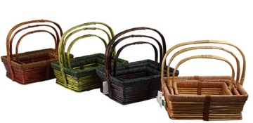 KOSZYK KOSZ ZESTAW PREZENTOWY WIKLINOWY NA KWIATY PREZENT L