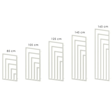 Biały Grzejnik łazienkowy dekoracyjny 125x53 Leya