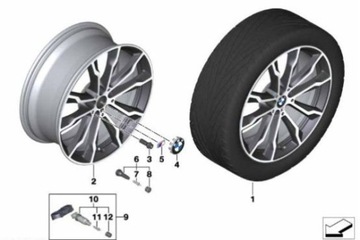 BMW G01 G02 G05 G30 G32 SENZOR TLAKU PNEUMATIKA ORIGINÁLNÍ 36 10 6 887 147