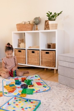 КОРОБКА ДЛЯ БЛОКОВ ИНТЕРАКТИВНЫЙ КОВрик 2 В 1 MAGNA-TILES