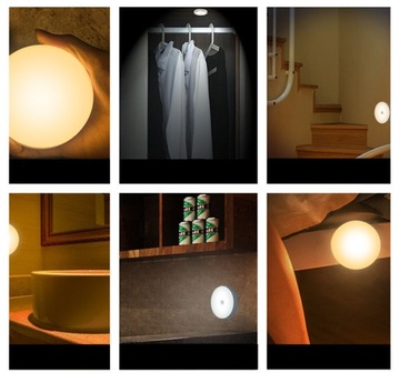 LAMPKA LED CZUJKA RUCHU USB INDUKCYJNA GARDEROBA 120 STOPNI Zimna BARWA