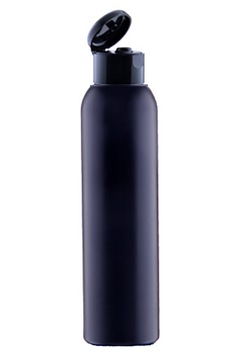 CZARNA BUTELKA ECO HDPE 100ml FLIP TOP CZARNY MAT