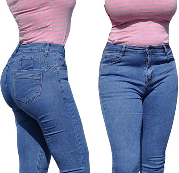 #3088 _ PLUS SIZE _ Jeans Dopasowane Push-Up XXXL