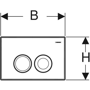 КНОПКА GEBERIT DELTA25, БЛЕСТЯЩИЙ ХРОМ