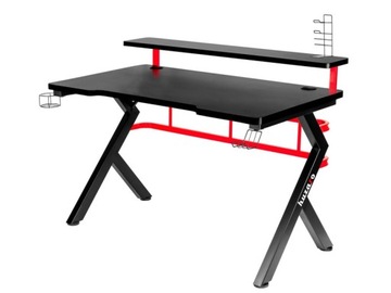 Biurko HUZARO Hero 5.0 Czarno-czerwony