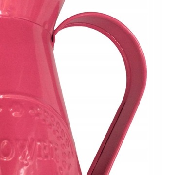 Металлический кувшин в стиле шебби-шик в стиле ретро, ​​ваза с цветами