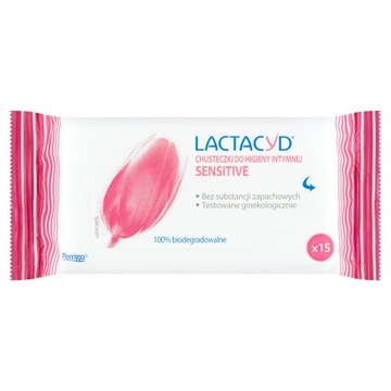 CHUSTECZKI DO HIGIENY INTYMNEJ LACTACYD SENSITIVE