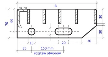 Ступеньки WEMA 800x270 мм | оцинкованный | 30x2 мм | металлическая ступенька, ступени