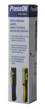 ПРОВЕРОЧНЫЙ ФОНАРЬ КАРМАННЫЙ ФОНАРЬ 3 Вт COB СВЕТОДИОДНЫЙ АККУМУЛЯТОР USB IP44 МАГНИТ