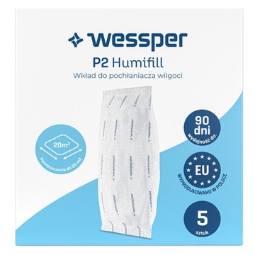 Wkłady do pochłaniacza wilgoci Wessper P2 Humifill - 10x 250g