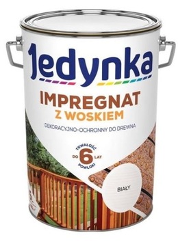 JEDYNKA IMPREGNAT DO DREWNA Z WOSKIEM 5l BIAŁY