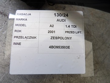 AUDI A2 PŘEPÍNAČ KOMBINOVANÝ 4B0953503E