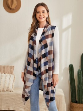 AW40 ЖИЛЕТ БЕЗ РУКАВОВ В КЛЕТКУ EMERY ROSE XL