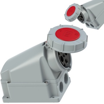 Gniazdo stałe siłowe GS634 63A 4P 400V 6h IP67 PCE