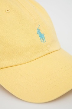 Polo Ralph Lauren Czapka bawełniana 710667709043 kolor żółty gładka 7106677