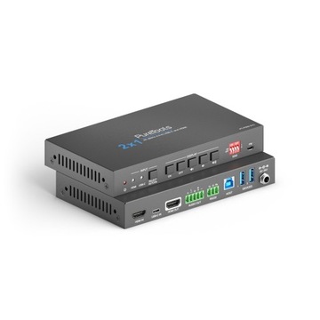 PURETOOLS PT-PSW-21C przełącznik 2x1 4K HDMI+USB-C
