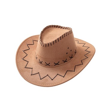 Czapka z daszkiem Western Cowboy Party Solidna, oddychająca, tradycyjna