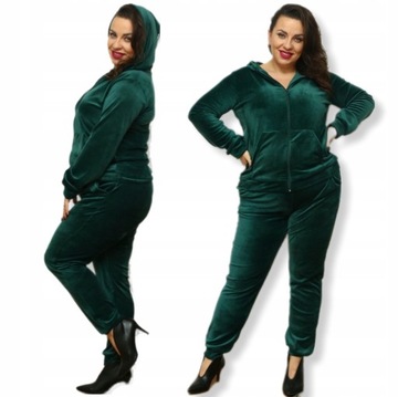 Dres welurowy KOMPLET BUTELKOWY PLUS SIZE 3XL