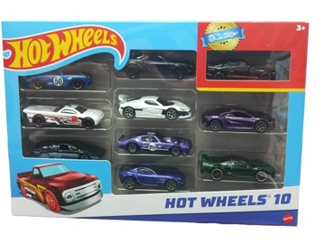 MATTEL Hot Wheels Samochodziki 10-PAK 54886 dla kolekcjonera