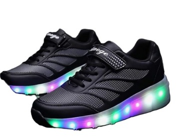 РОЛИКОВЫЕ ТУФЛИ СВЕТОДИОДНЫЕ ТУФЛИ НА КОЛЕСАХ РОЛИКИ РОЛИКИ