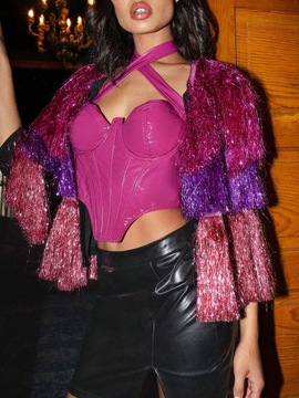 РОЗОВЫЙ АСИММЕТРИЧНЫЙ ТОП-КОРСЕТ, ВИНИЛОВЫЙ ЛАТЕКС, SHEIN M