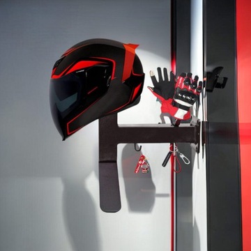 Настенная вешалка для куртки, мотоциклетного шлема, черный органайзер