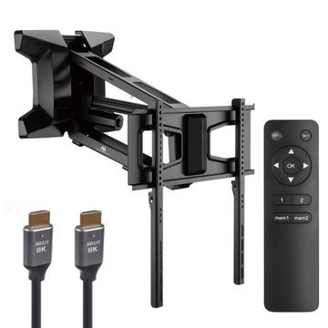 Elektryczny uchwyt do tv telewizora 37-70'' 35 kg + kabel HDMI 3m pilot