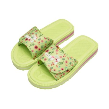 ЖЕНСКИЕ ШЛЕПАНЦЫ KUBOTA НА ЛИПУЧКАХ 41 ЗЕЛЕНЫЙ ЦВЕТОЧНЫЙ СВЕТ РЕГУЛИРУЕМЫЙ 41