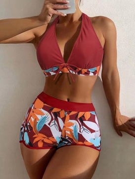 STRÓJ KĄPIELOWY DWUCZĘŚCIOWY BIKINI SPODENKI S-XXL