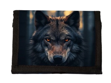 Portfel na Rzep WILK wolf materiałowy