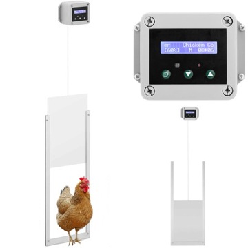 Automatyczna Klapa Do Kurnika Czujnik Światła LCD