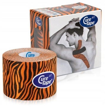 Taśma CureTape ART Tiger Orange plastry do tapingu tejpy kinesiotaping 5cm