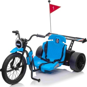 ЧЕТЫРЕХОДРИФТНЫЙ АВТОМОБИЛЬ С АККУМУЛЯТОРНОЙ БАТАРЕЕЙ 24 В, 3 КОЛЕСА, 2 ДВИГАТЕЛЯ