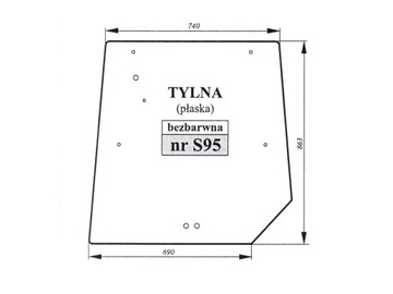 SZYBA TYLNA MASSEY FERGUSON 3715438M2 3715438M1