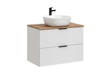 ZESTAW MEBLI ŁAZIENKOWYCH 80 CM SZAFKA+UMYWALKA