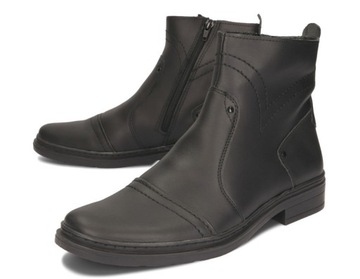 ЗИМНИЕ БОТИНКИ «Челси», КОЖАНЫЕ БОТИНКИ 252, ЧЕРНЫЕ 42