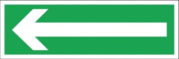 KIERUNEK DROGI EWAKUACYJNEJ 100X300 ŚWIECI PVC