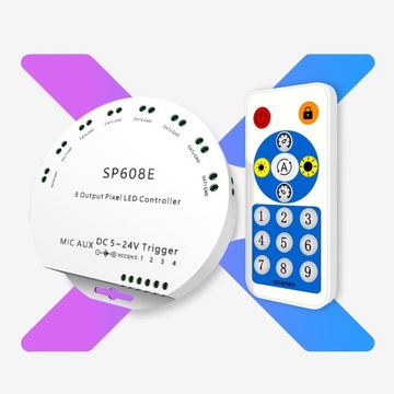 SP608E ЦИФРОВОЙ СВЕТОДИОДНЫЙ КОНТРОЛЛЕР WS2812B SK6812 И ДРУГИЕ