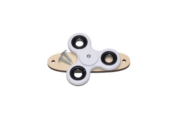 BIAŁY SPINNER DO TABLICY SENSORYCZNEJ + PODKŁADKA