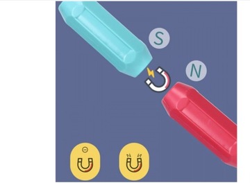 ОБРАЗОВАТЕЛЬНЫЕ МАГНИТНЫЕ КРУГКИ МАГНИТНЫЕ ПАЛОЧКИ 40 шт.