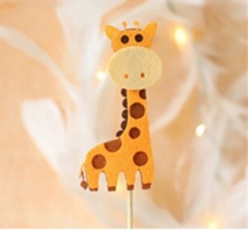 Topper piki pik zoo safari zwierzęta żyrafa filc