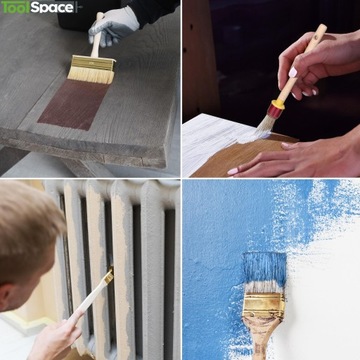 НАБОР ЩЕТКОВ для обоев Плоская круглая кисть для радиатора 10 шт. ПРОИЗВОДИТЕЛЬ