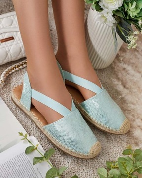 ZIELONE ESPADRYLE DAMSKIE NEVVA 39