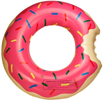 KOŁO DMUCHANE KOŁO RATUNKOWE NA PLAŻĘ DONUT 80CM