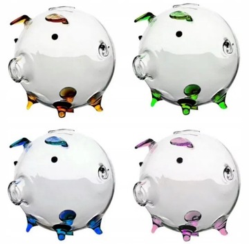 КОПИЛКА БОЛЬШАЯ СТЕКЛА ДЛЯ МОНЕТ БАНКНОТ, ДЕКОРАТИВНАЯ, ТОЛСТОЕ СТЕКЛО