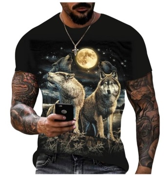 Koszulka męska T-shirt wzór 3D