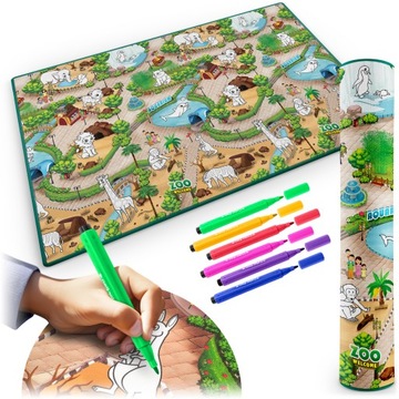 MATA PIANKOWA DO KOLOROWANIA ZWIJANA 120x90x0,3CM RICOKIDS EDUKACYJNA HIT
